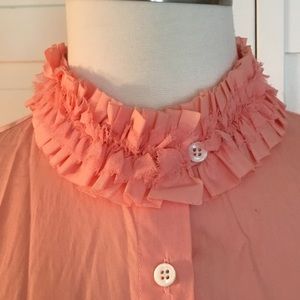 J.Crew Ruffle collar button down